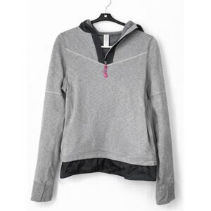 Ivivva by Lululemon Gray Half Zip Hoodie Pullover | Girls Size 12 | Thumbhole